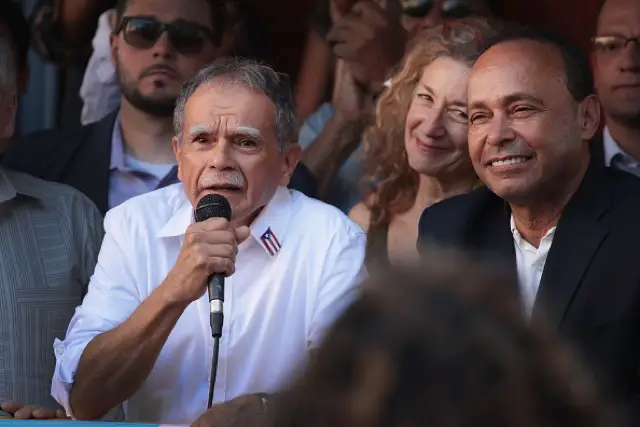 Oscar López Rivera shortly after being released from house arrest last month.